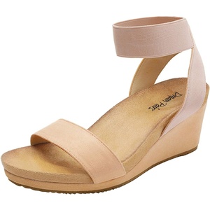 image:imageDREAM PAIRS Womens Nini Ankle Strap Platform Wedge SandalsNude