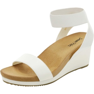 image:imageDREAM PAIRS Womens Nini Ankle Strap Platform Wedge SandalsWhitePu