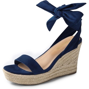 image:imageDREAM PAIRS Womens Open Toe Espadrilles Wedges Tie Lace Up Cute Ankle Strap Platform Sandals Dressy ShoesNavy
