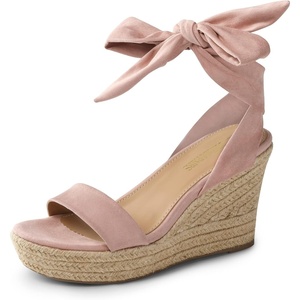 image:imageDREAM PAIRS Womens Open Toe Espadrilles Wedges Tie Lace Up Cute Ankle Strap Platform Sandals Dressy ShoesPink