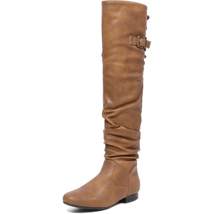 image:imageDREAM PAIRS Womens Suede Over The Knee Thigh High Winter BootsCamelPu
