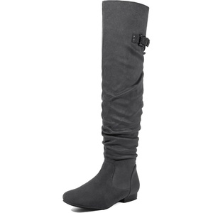 image:imageDREAM PAIRS Womens Suede Over The Knee Thigh High Winter BootsGrey