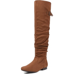 image:imageDREAM PAIRS Womens Suede Over The Knee Thigh High Winter BootsTan