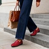 image:imageDREAM PAIRS Loafers for Women Slipon Dressy Comfortable Business Casual Work Office Faux Leather Loafer Shoes with Arch SupportRed