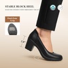 image:imageDREAM PAIRS Womens Chunky Closed Toe Low Block Heels Work Pumps Comfortable Round Toe Dress Wedding ShoesBlack