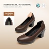 image:imageDREAM PAIRS Womens Chunky Closed Toe Low Block Heels Work Pumps Comfortable Round Toe Dress Wedding ShoesBrown