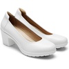 image:imageDREAM PAIRS Womens Chunky Closed Toe Low Block Heels Work Pumps Comfortable Round Toe Dress Wedding ShoesWhite