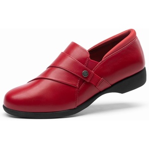 image:imageDREAM PAIRS Loafers for Women Slipon Dressy Comfortable Business Casual Work Office Faux Leather Loafer Shoes with Arch SupportRed