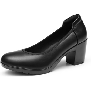 image:imageDREAM PAIRS Womens Chunky Closed Toe Low Block Heels Work Pumps Comfortable Round Toe Dress Wedding ShoesBlack