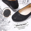 image:imageDREAM PAIRS Girls Ballet Flats Dress ShoesBlackGlitter