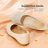 image:imageDREAM PAIRS Girls Ballet Flats Dress ShoesGoldGlitter