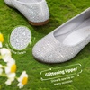 image:imageDREAM PAIRS Girls Ballet Flats Dress ShoesMuyshinesilver Glitter