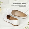 image:imageDREAM PAIRS Girls Ballet Flats Dress ShoesWhiteSatin