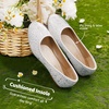 image:imageDREAM PAIRS Girls Ballet Flats Dress ShoesWhiteSuede