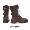 image:imageDREAM PAIRS Girls Combat Ankle BootsBrown