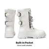 image:imageDREAM PAIRS Girls Combat Ankle BootsWhite