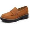 image:imageDREAM PAIRS Penny Chunky Loafers for Women Work ShoesBrown