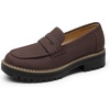 image:imageDREAM PAIRS Penny Chunky Loafers for Women Work ShoesDark Brown
