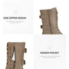 image:imageDREAM PAIRS Womens Mid Calf Builtin Wallet Pocket Lace up Military Combat BootsClassic Khaki