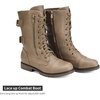 image:imageDREAM PAIRS Womens Mid Calf Builtin Wallet Pocket Lace up Military Combat BootsTerrankhaki