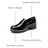 image:imageDREAM PAIRS Womens Penny Chunky Loafers Work ShoesBlack Pat