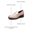 image:imageDREAM PAIRS Womens Penny Chunky Loafers Work ShoesPink Pat