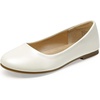 image:imageDREAM PAIRS Girls Ballet Flats Dress ShoesIvoryPu
