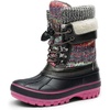 image:imageDREAM PAIRS Unisex Snow Waterproof Winter BootsGreyFuchsia