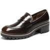 image:imageDREAM PAIRS Womens Penny Chunky Loafers Work ShoesBrown Pu