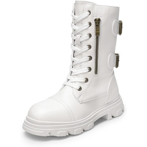 image:imageDREAM PAIRS Girls Combat Ankle BootsWhite