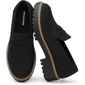 image:imageDREAM PAIRS Penny Chunky Loafers for Women Work ShoesBlack