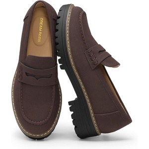 image:imageDREAM PAIRS Penny Chunky Loafers for Women Work ShoesDark Brown