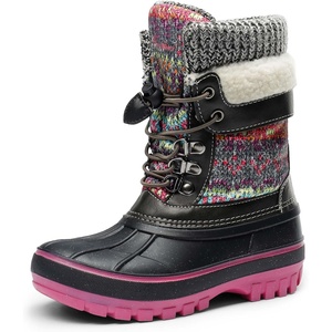 image:imageDREAM PAIRS Unisex Snow Waterproof Winter BootsGreyFuchsia