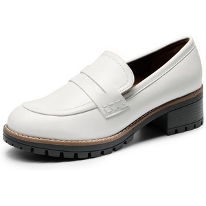 image:imageDREAM PAIRS Womens Penny Chunky Loafers Work ShoesWhite Pu