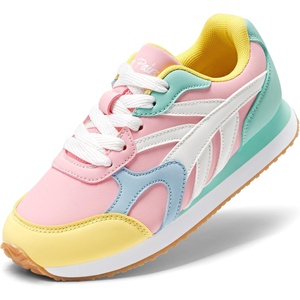 image:imageDREAM PAIRS Girls Tennis Shoes Rainbow SneakersPinkMint