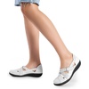 image:imageDREAM PAIRS Women Comfort Closed Toe Work Sandals LoaferWhite