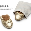 image:imageDREAM PAIRS Womens Foldable Bowknot Ballet FlatsGold