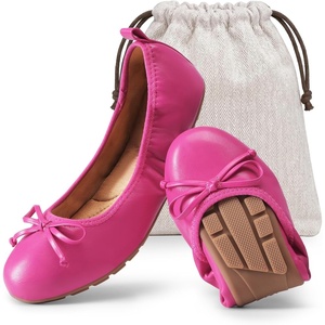 image:imageDREAM PAIRS Womens Foldable Bowknot Ballet FlatsHot Pink
