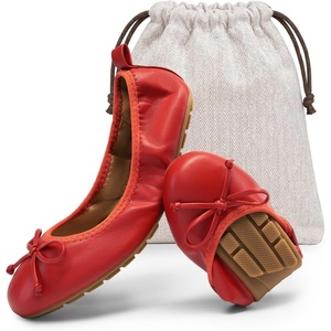 image:imageDREAM PAIRS Womens Foldable Bowknot Ballet FlatsRed