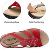 image:imageDREAM PAIRS Womens Comfortable Arch Support Flat SandalsRed