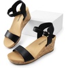 image:imageDREAM PAIRS Womens Cushioned Platform Wedge SandalsBlackPu