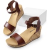 image:imageDREAM PAIRS Womens Cushioned Platform Wedge SandalsBrownpu