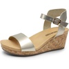 image:imageDREAM PAIRS Womens Cushioned Platform Wedge SandalsGoldpu