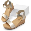 image:imageDREAM PAIRS Womens Cushioned Platform Wedge SandalsGoldpu