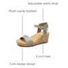 image:imageDREAM PAIRS Womens Cushioned Platform Wedge SandalsGreyPu