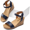 image:imageDREAM PAIRS Womens Cushioned Platform Wedge SandalsNavy