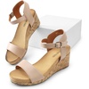 image:imageDREAM PAIRS Womens Cushioned Platform Wedge SandalsNudePu