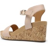 image:imageDREAM PAIRS Womens Cushioned Platform Wedge SandalsNudesuede