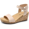 image:imageDREAM PAIRS Womens Cushioned Platform Wedge SandalsNudesuede