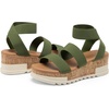 image:imageDREAM PAIRS Womens Open Toe Elastic Platform Wedge SandalsArmy Green